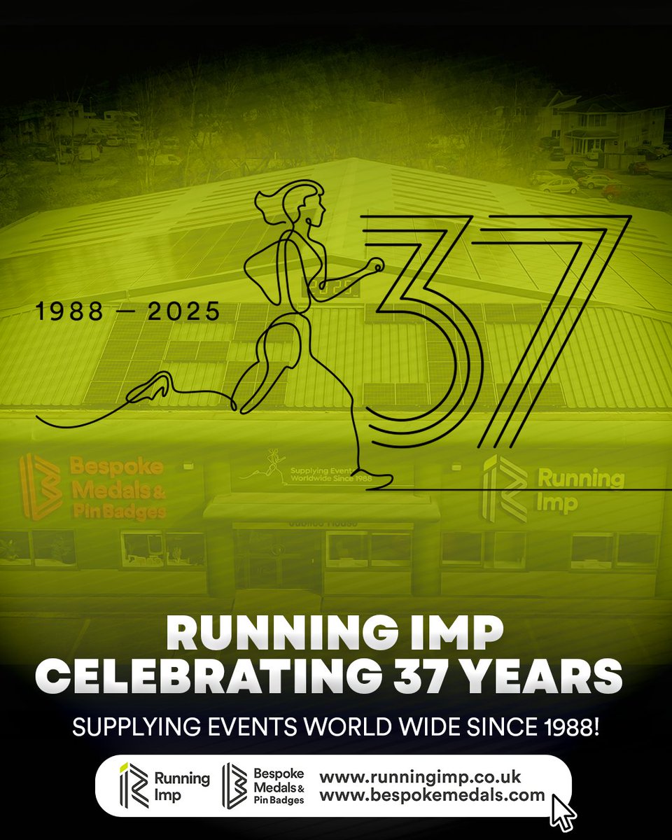 runningimp's tweet photo. Founded in 1988 in Chris' home, Running Imp is now the UK's leading supplier for mass participation events. Thanks for your loyalty & support!
Read more π https://t.co/WeShbhjhWG
#runningimp #celebrating37years https://t.co/N9LlnYV1NL