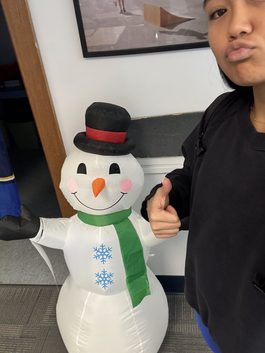 I found the snowman in mr. neal’s room! #youvebeensnowedin <a href="/vphsleadership/">Valley Park Leadership Program</a>