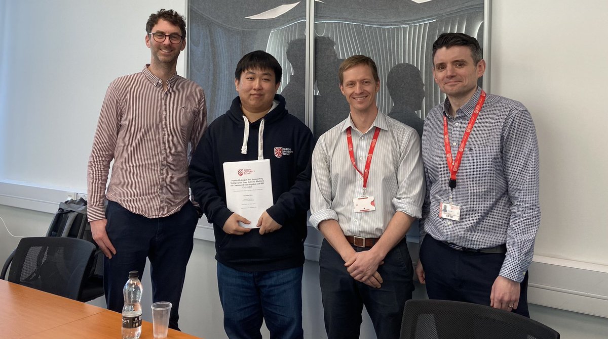 Garry Laverty (@drlaverty) on Twitter photo Congratulations to my PhD student Yuming An <a href="/YumingAnQUB/">Yuming An</a> on passing his viva today! 🥳
Thanks to Tom McDonald (external) <a href="/TomOMcDonald/">Tom McDonald</a> Peter Boyd (internal) and Niamh Buckley (chair) <a href="/DrNiamhBuckley/">Niamh Buckley</a> for their support!!
<a href="/pharmacyatQUB/">QUB Pharmacy School</a> Congratulations to my PhD student Yuming An <a href="/YumingAnQUB/">Yuming An</a> on passing his viva today! 🥳
Thanks to Tom McDonald (external) <a href="/TomOMcDonald/">Tom McDonald</a> Peter Boyd (internal) and Niamh Buckley (chair) <a href="/DrNiamhBuckley/">Niamh Buckley</a> for their support!!
<a href="/pharmacyatQUB/">QUB Pharmacy School</a>