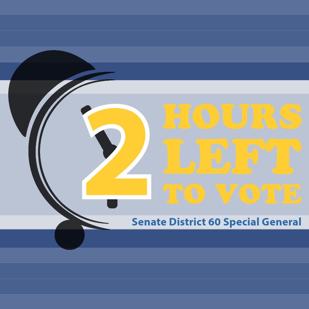 VoteMpls's tweet image. There are two hour left to get your vote in for the Senate District 60 Special General Election. Head to your polling place and get your vote counted! Visit the link in our bio to find your polling place.