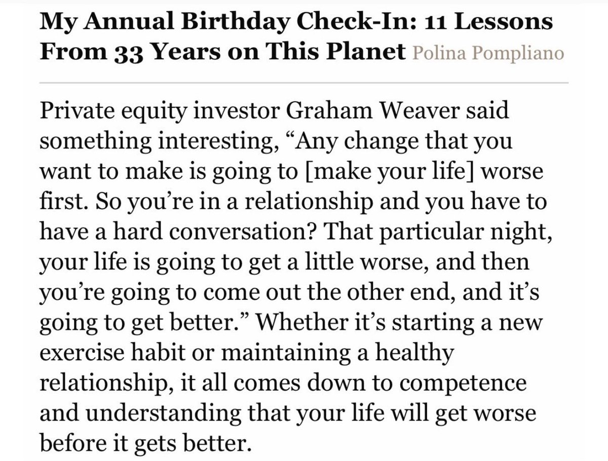 It sucks before it becomes better.