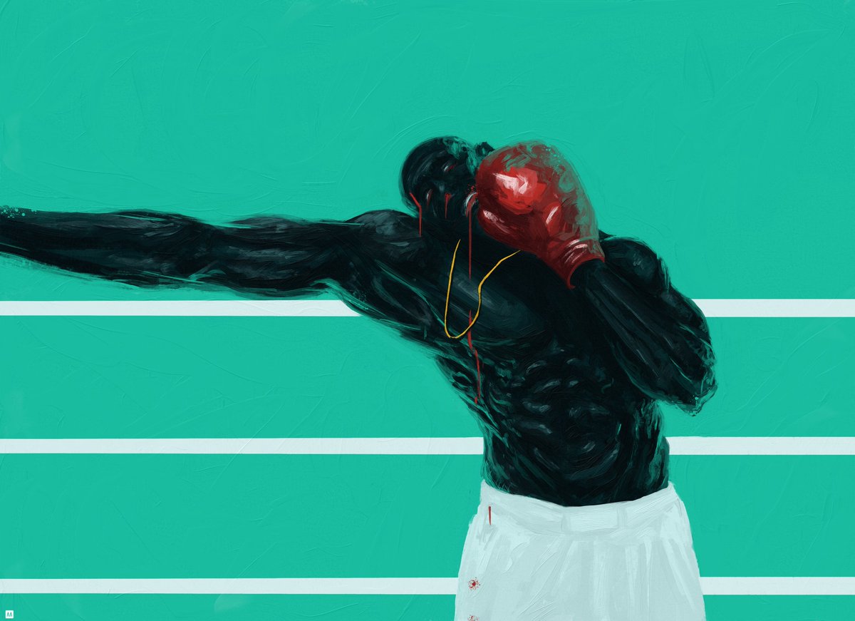 「The Boxer. Listed now on  」|Anthony Azekwohのイラスト