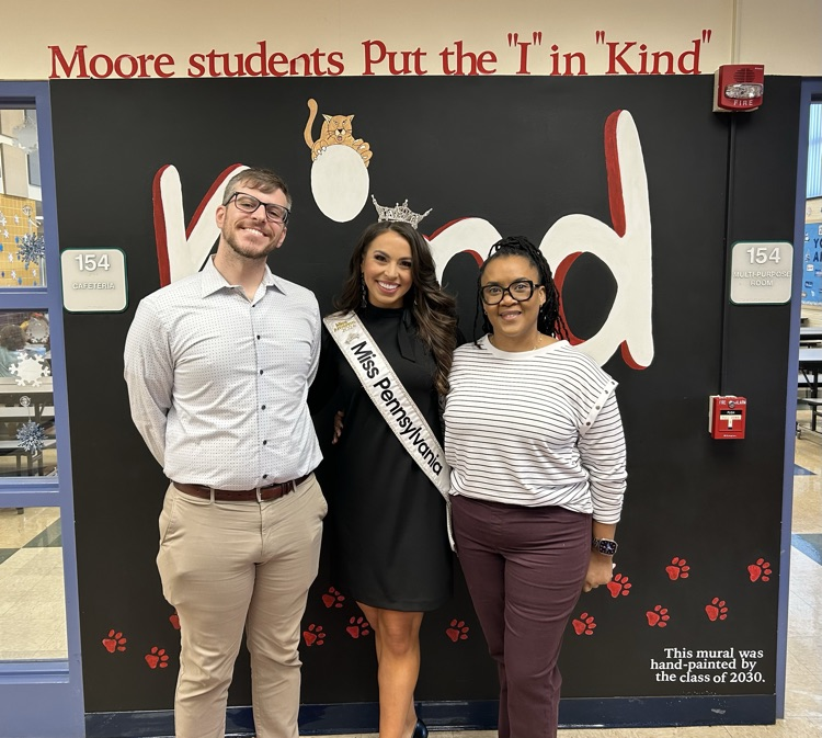Today Moore welcomed the Arc of the LV to our school for their Infusion of Inclusion assembly. Thank you to the Arc &amp; Miss Pennsylvania @pagemackenzie for spending time with us today &amp; talking with our students on the importance of being kind &amp; including others! #MooreKindness