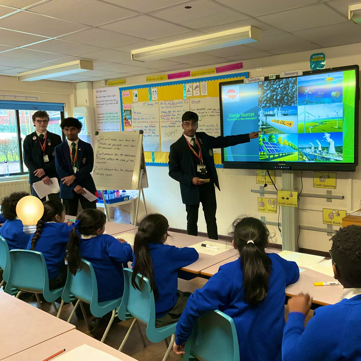 QMGS_CYM's tweet image. CYM Futures Team were back at @NorthWalsall this afternoon with the new workshop on ENVIRONMENT.Swwayam, Marshall & Tevin confidently lead the session to Yr 4’s. Pupil’s learnt; the impact of climate change,pollution & given useful tips on protecting wildlife & the environment ♻️