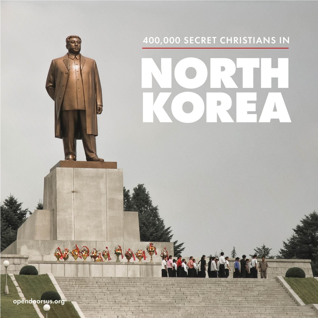 Open Doors estimates that North Korea’s underground church is 400,000 strong. When you hear about North Korea in the news, take a minute and think “400,000”—and pray! ❤️