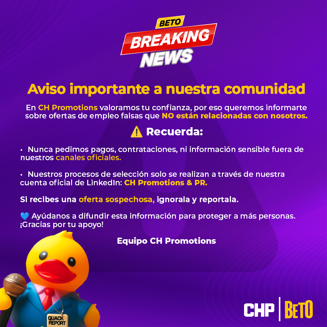 Áviso importante para toda nuestra comunidad. 🚨

#Aviso #CHPromotions #Concierto #GT