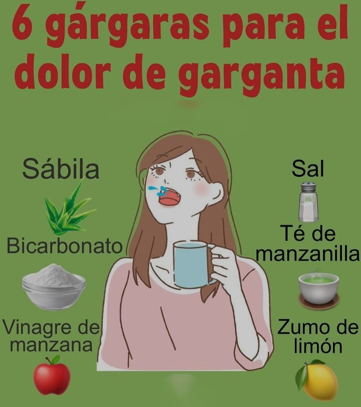 BienestarYM's tweet photo. ✨💫🌿☀️Tip Salud☀️🌿💫✨

✨6 gárgaras para el dolor de garganta✨

*Regálame un Gracias así se que me lees y te gusta mi contenido* https://t.co/537blyHSbt