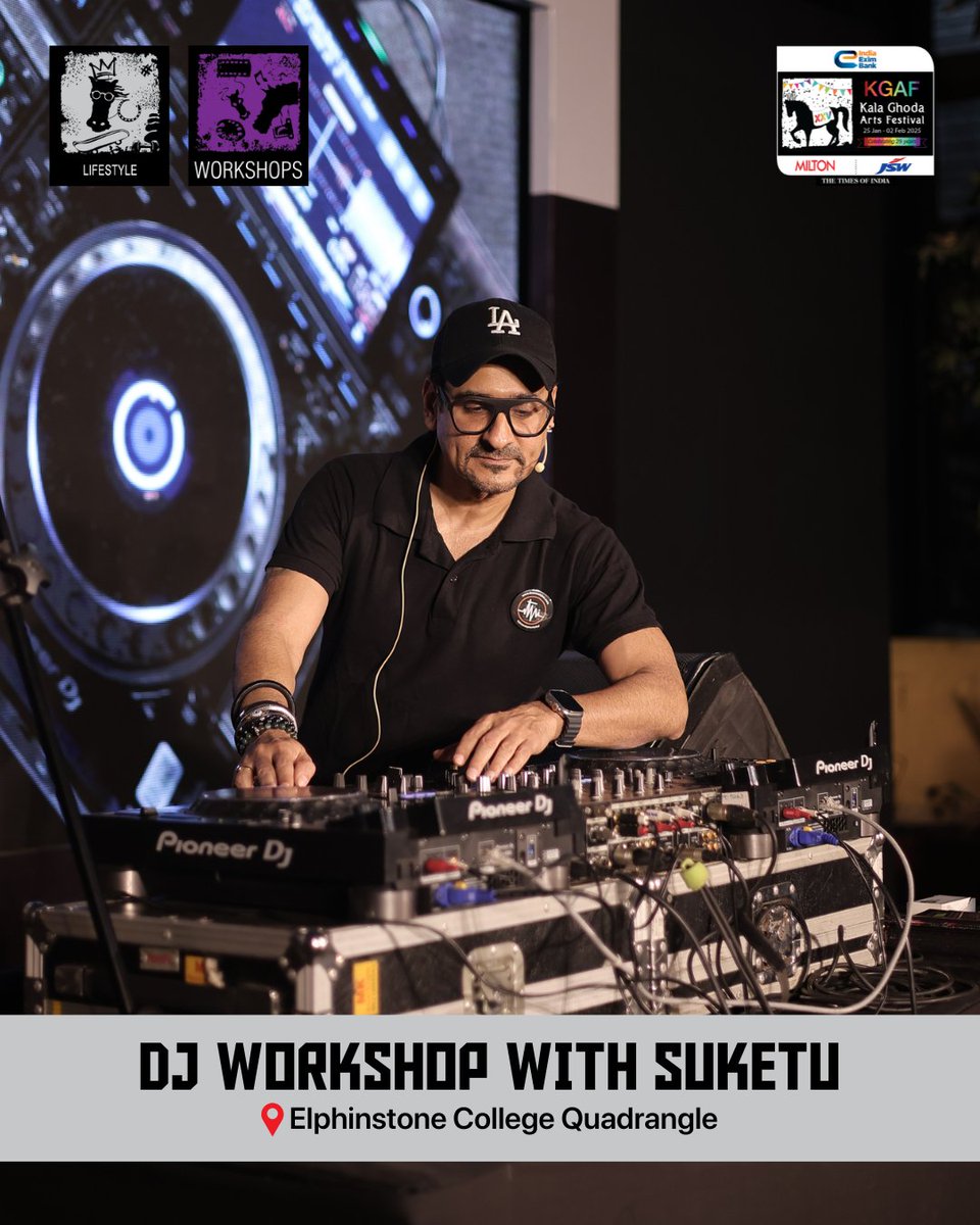 kgafest's tweet image. DJ Suketu and VJ Suditi took us on an electrifying journey into the world of beats, visuals, and creativity!
Aspiring creators learned the art of DJing techniques, VJing mastery, and crafting mind-blowing multisensory experiences. 

#KalaGhodaArtsFestival #KGAFXXV #kgaf #kgaf25