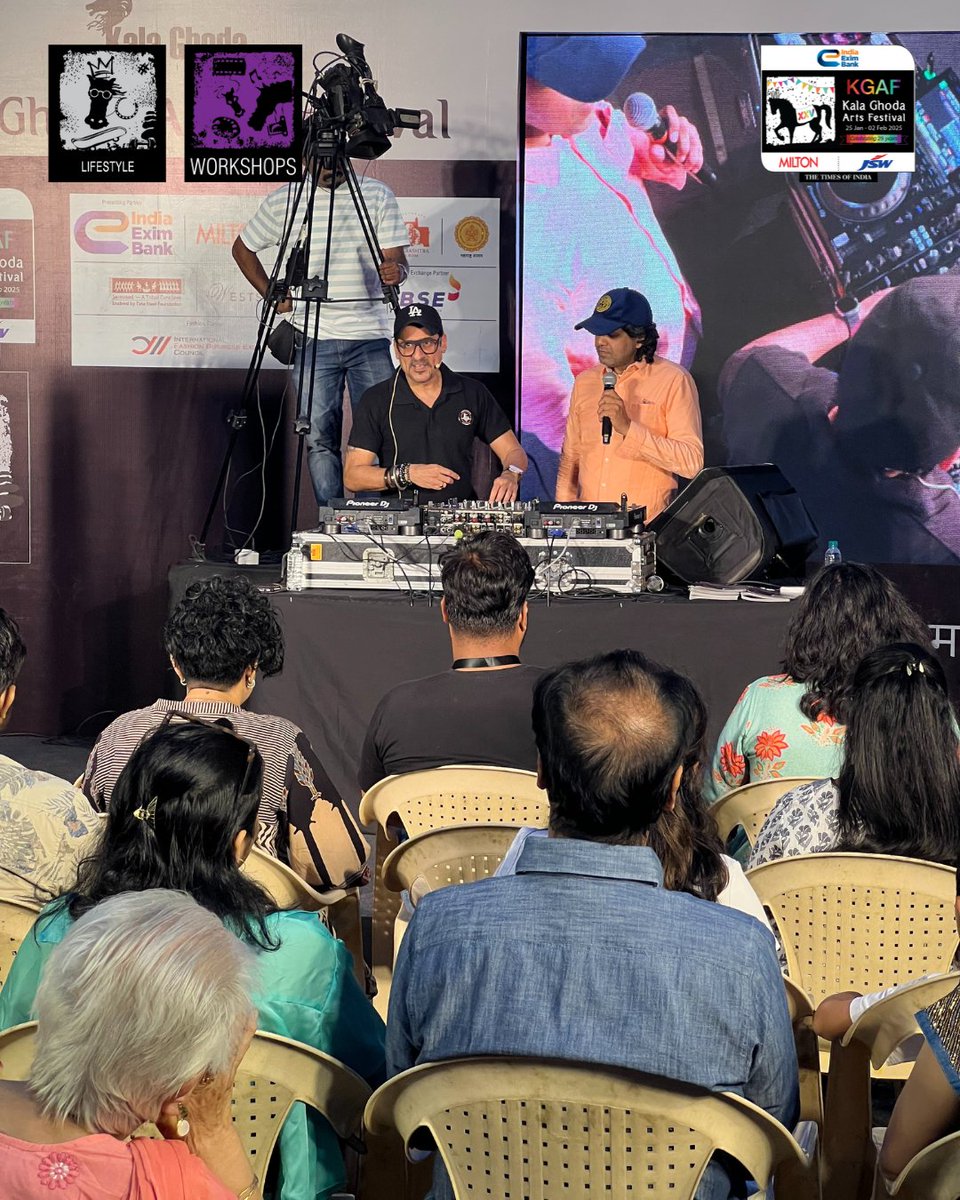 kgafest's tweet image. DJ Suketu and VJ Suditi took us on an electrifying journey into the world of beats, visuals, and creativity!
Aspiring creators learned the art of DJing techniques, VJing mastery, and crafting mind-blowing multisensory experiences. 

#KalaGhodaArtsFestival #KGAFXXV #kgaf #kgaf25
