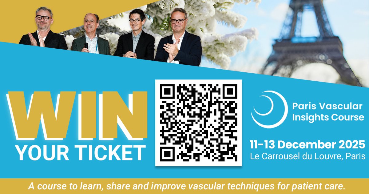 Are you coming to the LINC Symposium Leipzig 2025? 🧐
Come and meet the Paris Vascular Insights team to learn more about the #PVI Course 2025! 
Plus, get a chance to win your ticket to the leading #vascular course 🎁
🍀  Try your luck now  👉🏼 ow.ly/WmqK50UOIVN