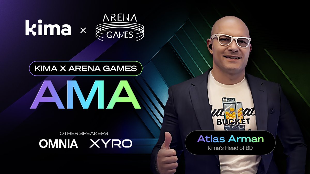 🤖 Arena Games x Kima AMA 🤖

Last week, our Head of BD, <a href="/atlasarman81/">@AtlasArman</a>, was happy to join an exciting X Space exploring "AI Agents: Are We Ready for a Fully Autonomous Web3?"

📢 A big thanks to the speakers from <a href="/omnia_protocol/">OMNIA P̶r̶o̶t̶o̶c̶o̶l PrivacyOS</a> and <a href="/xyro_io/">XYRO 🔮</a>, and to the amazing <a href="/Arenaweb3/">ArenaVS Old 👇</a> team