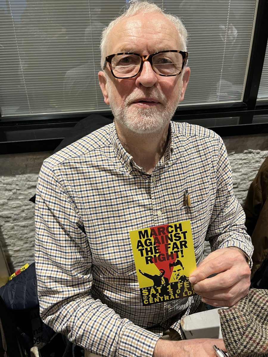 Many thanks to <a href="/jeremycorbyn/">Jeremy Corbyn</a> for supporting the demo against fascist Tommy Robinson and his racist supporters this Sat 11.30am St James’s Street

We will not let the far right divide us 
#StandUpToRacism