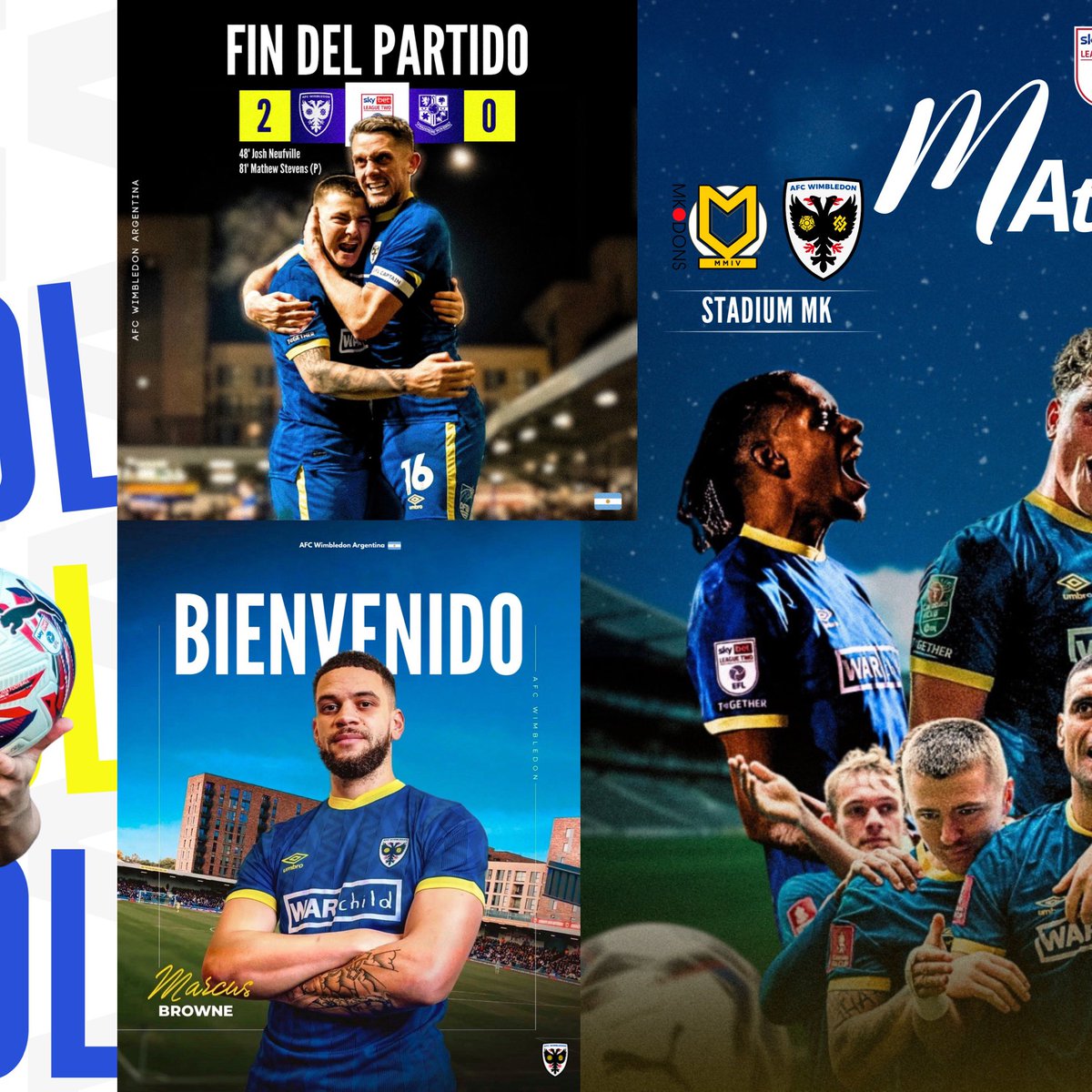 PZNedits's tweet photo. Recap de Enero🙌🏼⚽️

Trabajo hecho para la filial argentina del AFC Wimbledon💛💙
Ig: afcwimblendon.arg

#GraphicDesign #GraphicDesigner #Futbol #Football #SocialMedia #Argentina #afcwimbledon #AFCW https://t.co/jHEx3Zcz7P