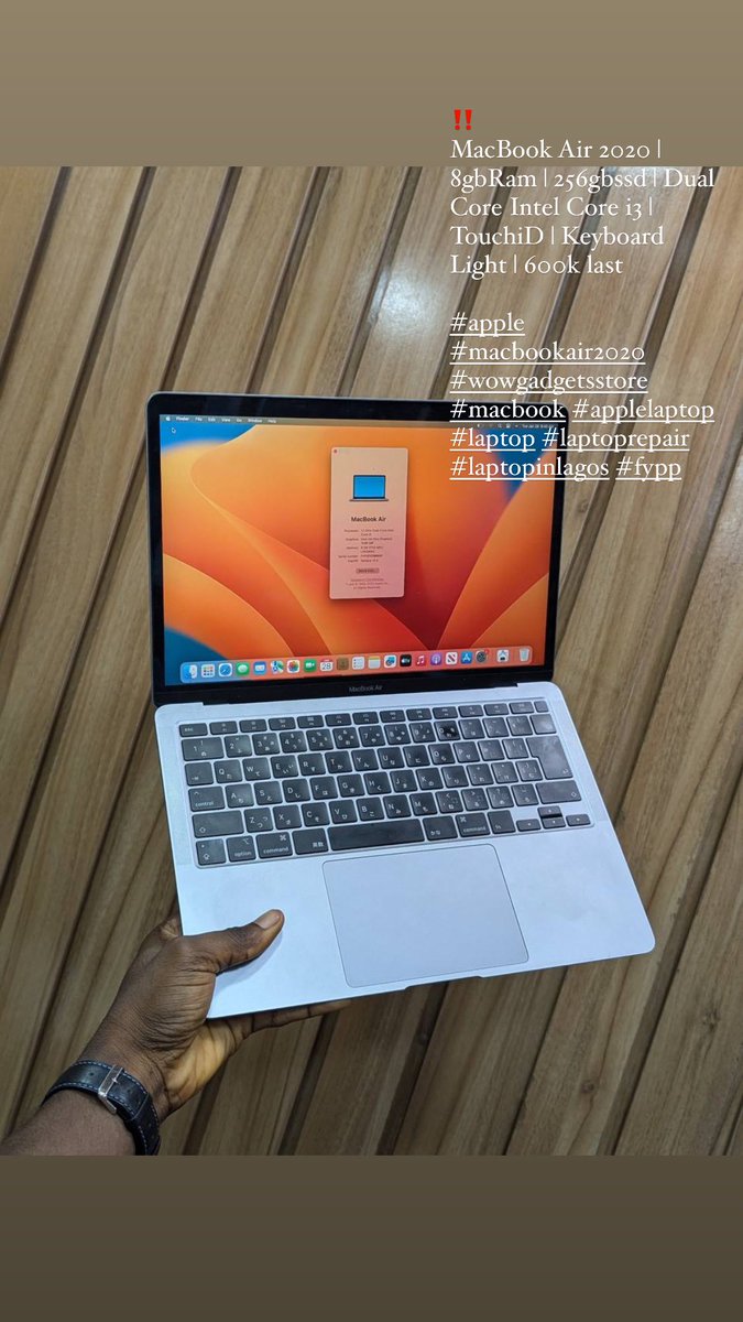 phinomeral's tweet image. ‼️
MacBook Air 2020 | 8gbRam | 256gbssd | Dual Core Intel Core i3 | TouchiD | Keyboard Light | 600k last

#apple #macbookair2020 #wowgadgetsstore #macbook #applelaptop #laptop #laptoprepair #laptopinlagos #fypp