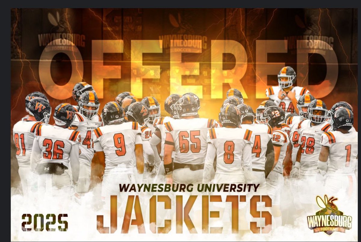 mylesbritt52's tweet photo. Blessed to receive an offer from @Waynesburg_FTBL ! @ZackWindsor1 https://t.co/m90xHF7LSp