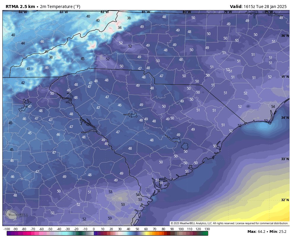 ducketta27's tweet photo. Still a little chill in the air. Here’s your lunch time temps across the 2 state #CSRAwx #wxtwitter #MidlandsWx https://t.co/apyMqVZpQC
