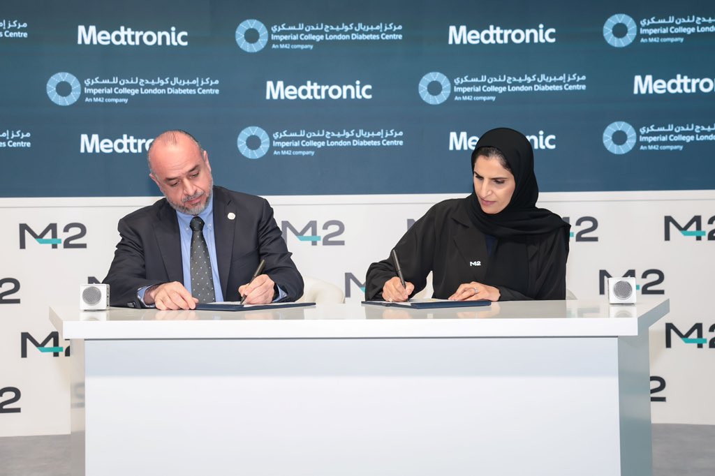 ADMediaOffice's tweet photo. .@ICLDC, part of @M42Health, has signed an agreement with Medtronic to leverage clinical insights and patient data. ICLDC also signed a separate agreement with @Karaz_app to streamline data integration. The partnerships expand ICLDC’s diabetes care capabilities in #AbuDhabi. https://t.co/1Q5Nnhseum