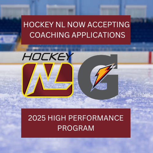 🏒Hockey NL is accepting coaching applications for the 2025 High Performance Program! 🏒 

Apply by Feb 19, 2025. Positions available: 
Head Coach
Asst. Coach
Goalie Coach Trainer
Director of Ops
More info: hockeynl.ca/hockey-nl-now-… #HockeyNL #CoachingOpportunities
