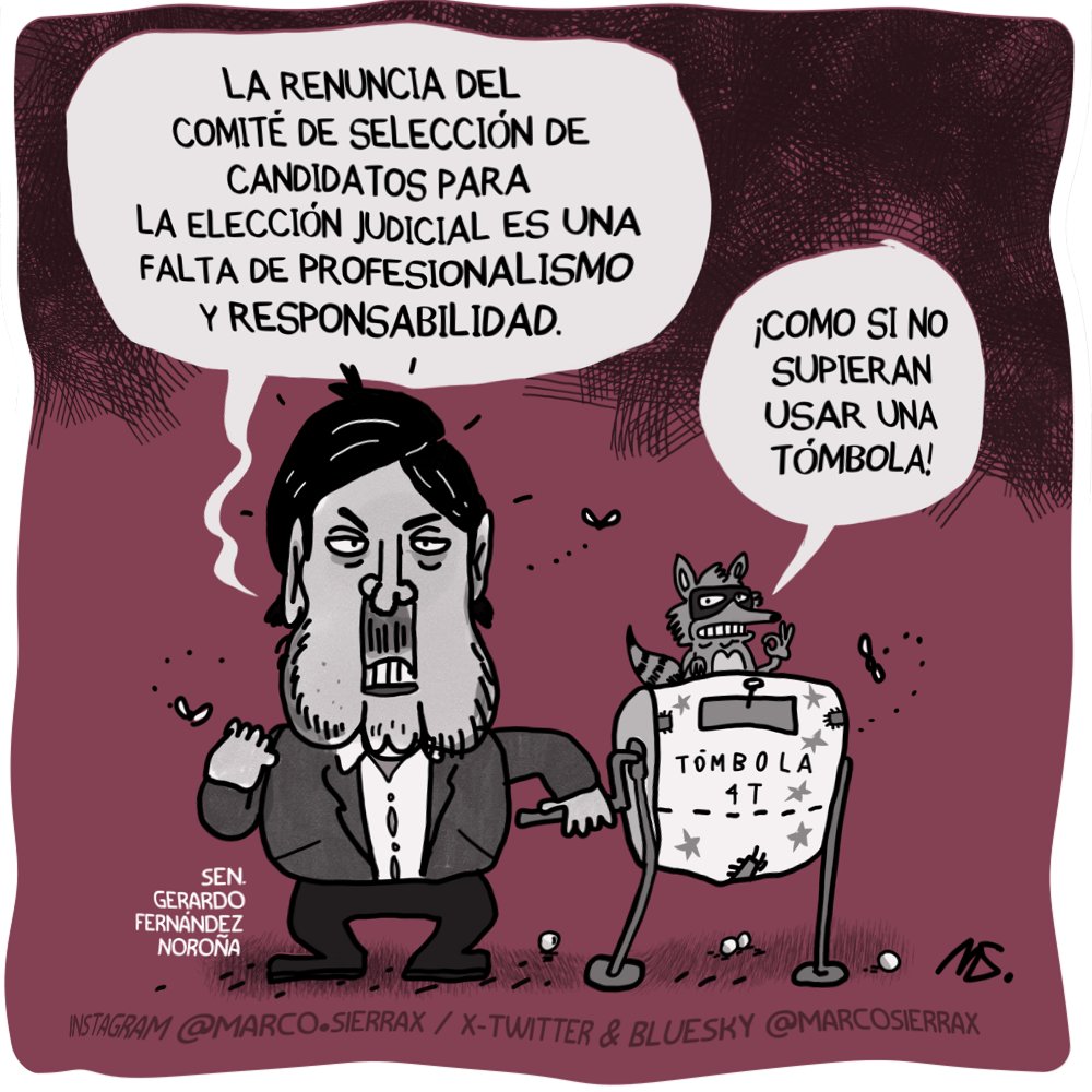 marcosierrax's tweet image. La tómbola de la nación.

Mi cartón publicado hoy en La Guía de Sorteos y Melates.
#humor #ReformaPoderJudicial #Senado #TEPJF #ElecciónPoderJudicial #PoliticaMexicana #Corrupción #Senado