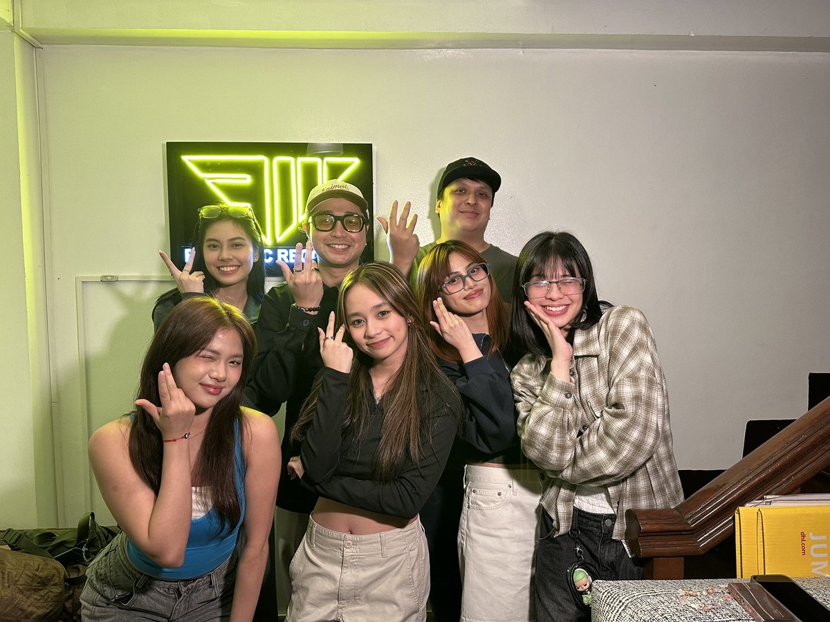 mykcon's tweet photo. During the recording session of “Alas Dose” by Calista with the composers/producer and @FlipMusicPH team.  @bojamflipmusic @__btrcmrl https://t.co/8XX5vxdFe8