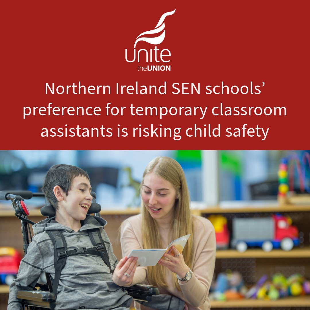 Candidates holding essential criteria for the post of classroom assistant are being overlooked with positions being filled by unqualified workers on temporary engagement forms
Read here: unitetheunionireland.org/2025/01/28/nor…