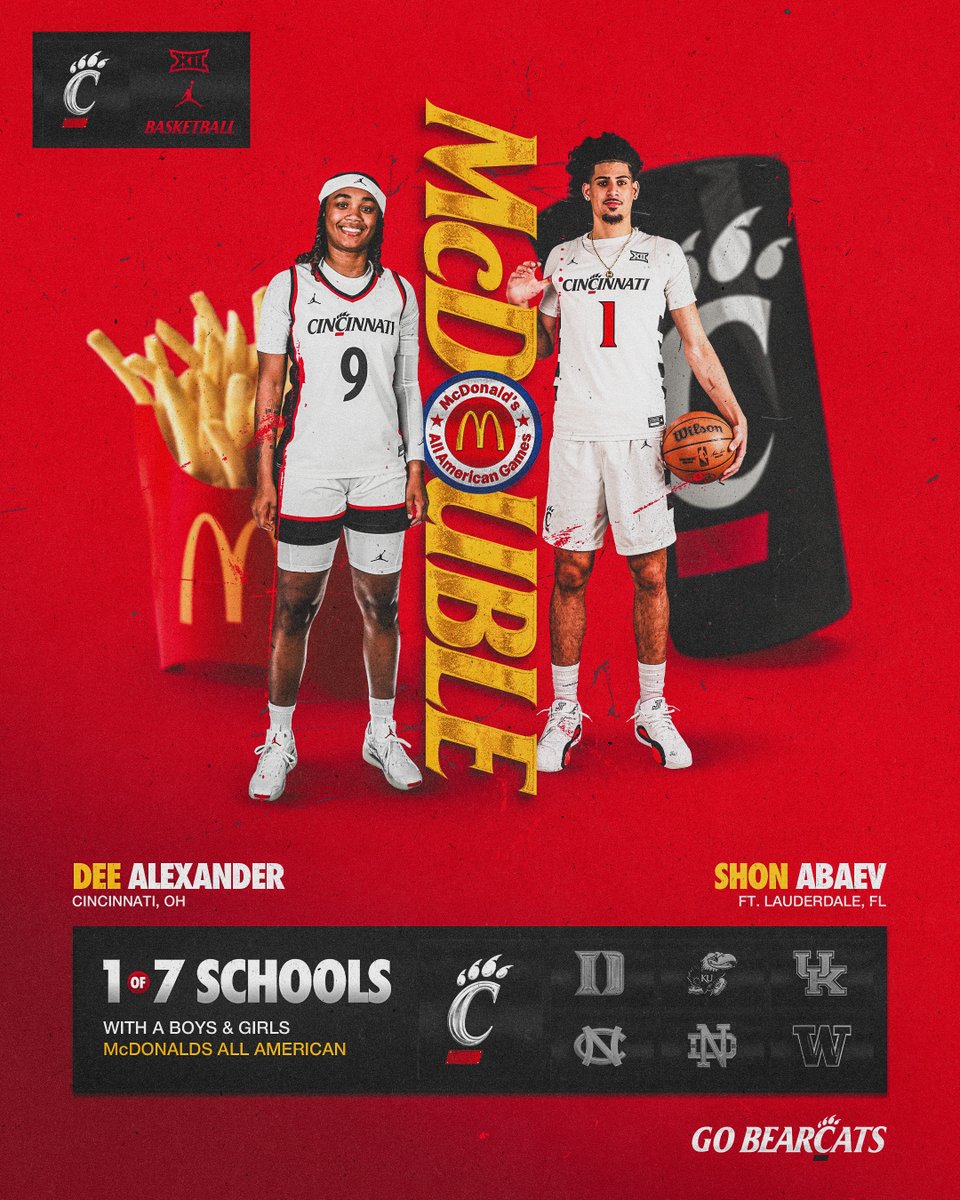 We'll take ✌️

<a href="/GoBearcatsWBB/">Cincinnati Women's Basketball</a> | <a href="/GoBearcatsMBB/">Cincinnati Men’s Hoops</a>