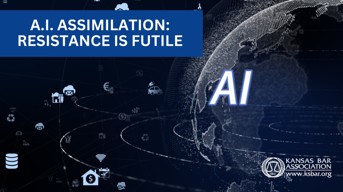 KansasBar's tweet photo. AI Assimilation: Resistance is Futile! Join Us Tomorrow!

Don't miss "A.I. Assimilation: Resistance is Futile"—a 2-hour CLE exploring how AI can revolutionize legal practice! Learn how to streamline research, draft contracts, analyze cases, and more with real-world AI tools.

... https://t.co/HO71JPKiMu