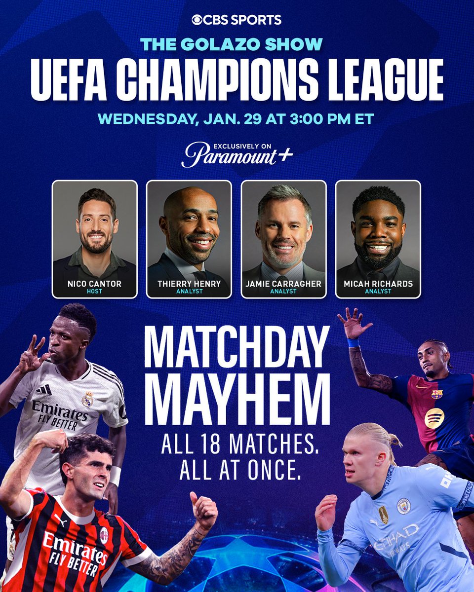 Sports Cbs All Access Champions League Schedule Coverage Sports - Main Image