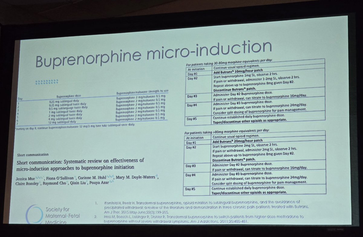 Dr. Marcela Smid sharing all the wisdom on newer paradigms of initiating #Buprenorphine using #LongActingInjectibles and alternative pharmacological strategies at our <a href="/MySMFM/">SMFM</a> #Postgraduate course on #PerinatalSubstanceUseDisorders

Loving the learning from all the experience!