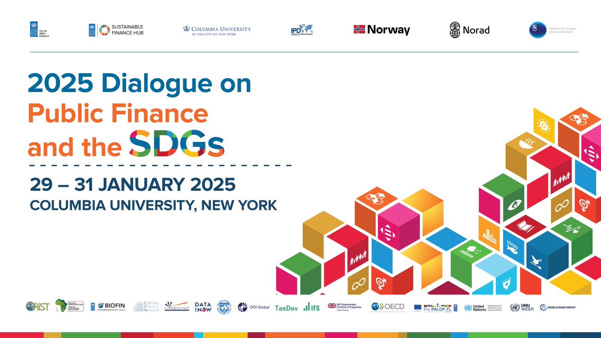 Mark your  calendars &amp; tune in for the 2025 Dialogue on Public Finance &amp; #SDGs from 29-31 January.

The need for collaboration has never been more critical. It is time to break down silos and forge new partnerships. 

Watch live &amp; join the conversation: taxforsdgs.org/events
