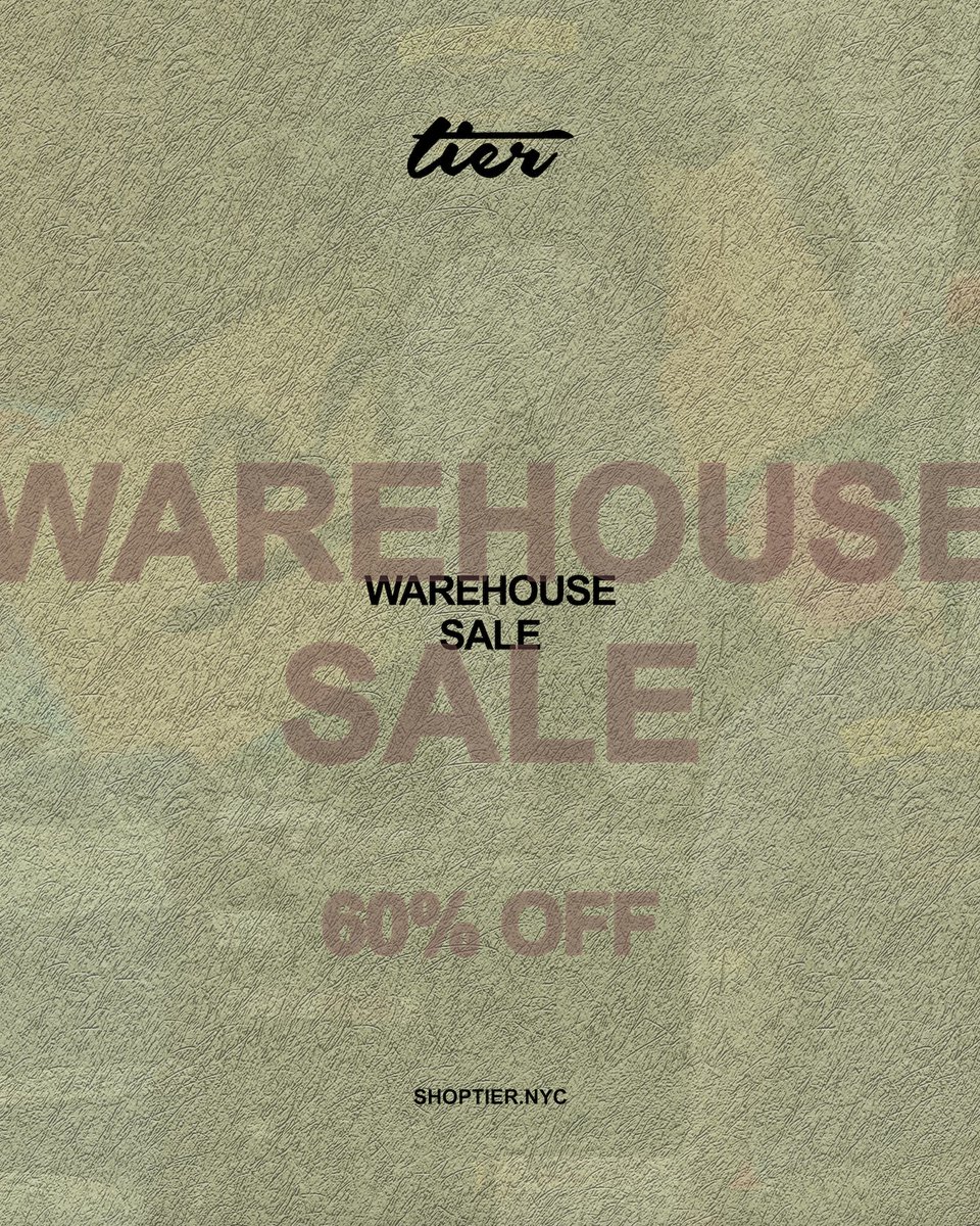 shoptier's tweet image. We’re moving! & making space for the new season. 🚚📦
TIER Warehouse Sale now live
shoptier.nyc/collections/wa…
Discount automatically applied at checkout. 🏃🏾♂️🏷️