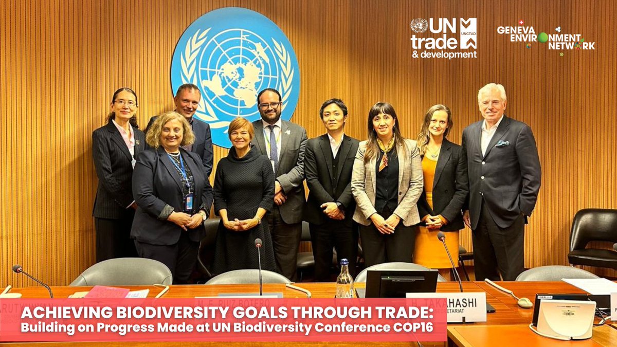 GENeva Environment Network (@genetwork) on Twitter photo <a href="/UNBiodiversity/">UN Biodiversity</a> <a href="/UNCTAD/">UN Trade and Development</a> <a href="/CITES/">CITES</a> <a href="/BrazilWTO/">Mission of Brazil to the WTO 🇧🇷</a> <a href="/wto/">WTO</a> <a href="/ungreeneconomy/">UN Green Economy</a> <a href="/UNCTAD_BioTrade/">UN Trade & Development BioTrade Initiative</a> <a href="/MisionColUNOG/">Colombia en Ginebra 🇨🇴🇨🇭🇺🇳</a> <a href="/luzmadelamora/">Luz María de la Mora</a> @AliAsadNaqvi3 <a href="/UNEP/">UN Environment Programme</a> <a href="/AsadNaqvi9/">Asad Naqvi</a> <a href="/wef/">World Economic Forum</a> <a href="/ManeGroup/">MANE</a> Thank you for joining this session on "Achieving #Biodiversity Goals Through #Trade" as we discussed how we can build upon progress made at <a href="/UNBiodiversity/">UN Biodiversity</a> #COP16!
Video, summary and highlights ▶️ tiny.cc/GEN28Jan25 <a href="/UNBiodiversity/">UN Biodiversity</a> <a href="/UNCTAD/">UN Trade and Development</a> <a href="/CITES/">CITES</a> <a href="/BrazilWTO/">Mission of Brazil to the WTO 🇧🇷</a> <a href="/wto/">WTO</a> <a href="/ungreeneconomy/">UN Green Economy</a> <a href="/UNCTAD_BioTrade/">UN Trade & Development BioTrade Initiative</a> <a href="/MisionColUNOG/">Colombia en Ginebra 🇨🇴🇨🇭🇺🇳</a> <a href="/luzmadelamora/">Luz María de la Mora</a> @AliAsadNaqvi3 <a href="/UNEP/">UN Environment Programme</a> <a href="/AsadNaqvi9/">Asad Naqvi</a> <a href="/wef/">World Economic Forum</a> <a href="/ManeGroup/">MANE</a> Thank you for joining this session on "Achieving #Biodiversity Goals Through #Trade" as we discussed how we can build upon progress made at <a href="/UNBiodiversity/">UN Biodiversity</a> #COP16!
Video, summary and highlights ▶️ tiny.cc/GEN28Jan25