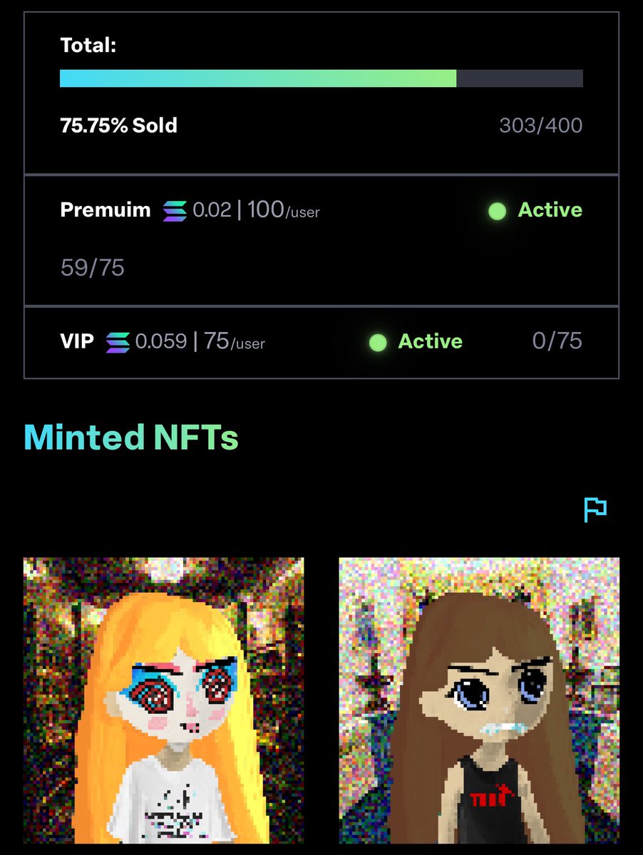 RetardioPixels's tweet photo. ๐ Letโs take Retardio Pixels back to the moon! ๐
Only 25 NFTs left in the Premium Phaseโsecure yours now before the price goes up! ๐ฅ
๐จ Mint price: 0.019 SOL
๐ Mint here: https://t.co/NqdDWE8FJR
Donโt waitโthis is your moment! ๐ #RetardioPixels #NFTCommunity #SOLโ https://t.co/Nu70zK5153