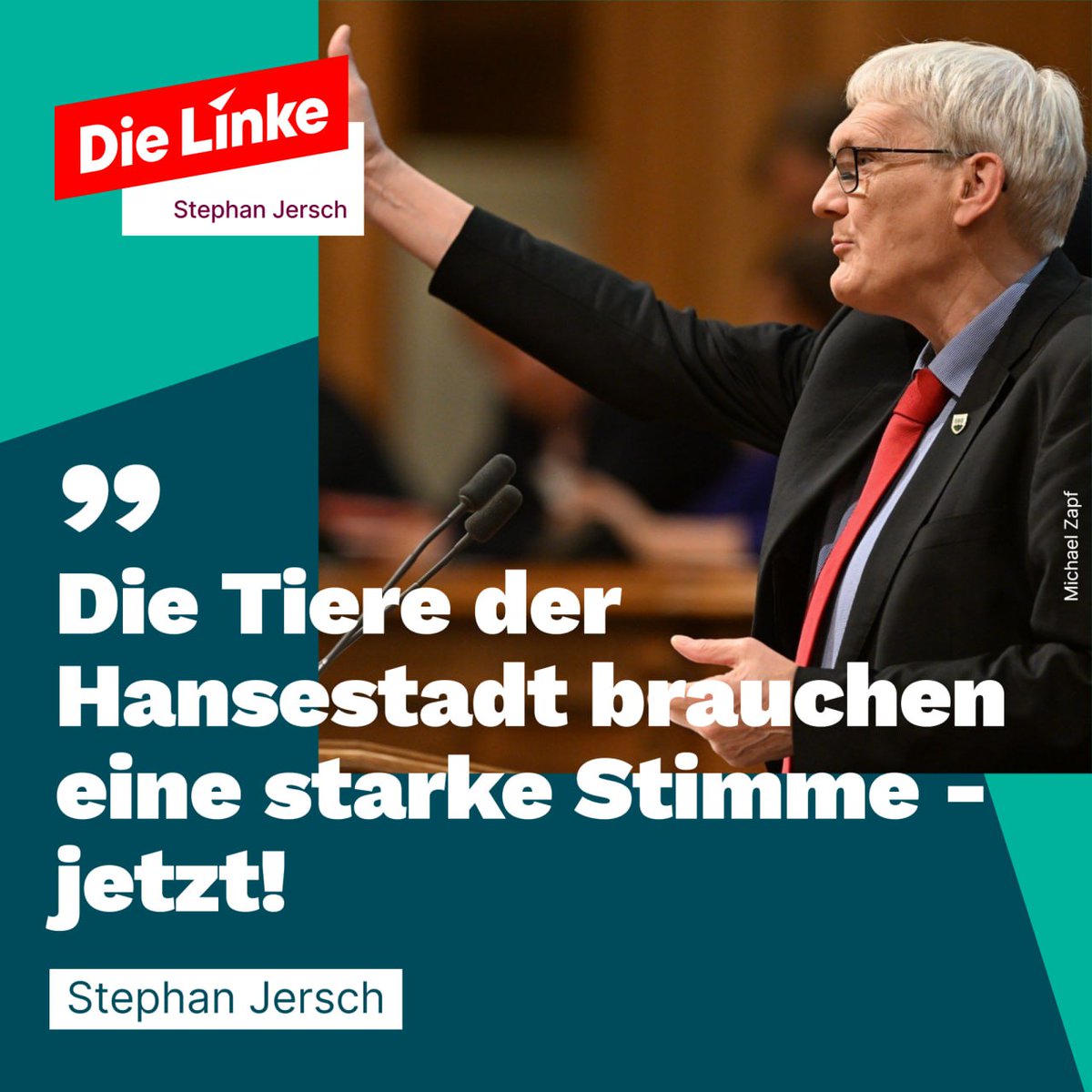 Stephan Jersch (@stephanjersch) on Twitter photo Die Linksfraktion beantragt für die morgige Bürgerschaftssitzung die Einrichtung einer Stelle eines/einer unabhängigen Tierschutzbeauftragten. Andere Bundesländer machen es vor, während Hamburg schläft. Die Tiere der Hansestadt brauchen eine starke Stimme – jetzt
<a href="/LinksfraktionHH/">Linksfraktion Hamburg</a> Die Linksfraktion beantragt für die morgige Bürgerschaftssitzung die Einrichtung einer Stelle eines/einer unabhängigen Tierschutzbeauftragten. Andere Bundesländer machen es vor, während Hamburg schläft. Die Tiere der Hansestadt brauchen eine starke Stimme – jetzt
<a href="/LinksfraktionHH/">Linksfraktion Hamburg</a>