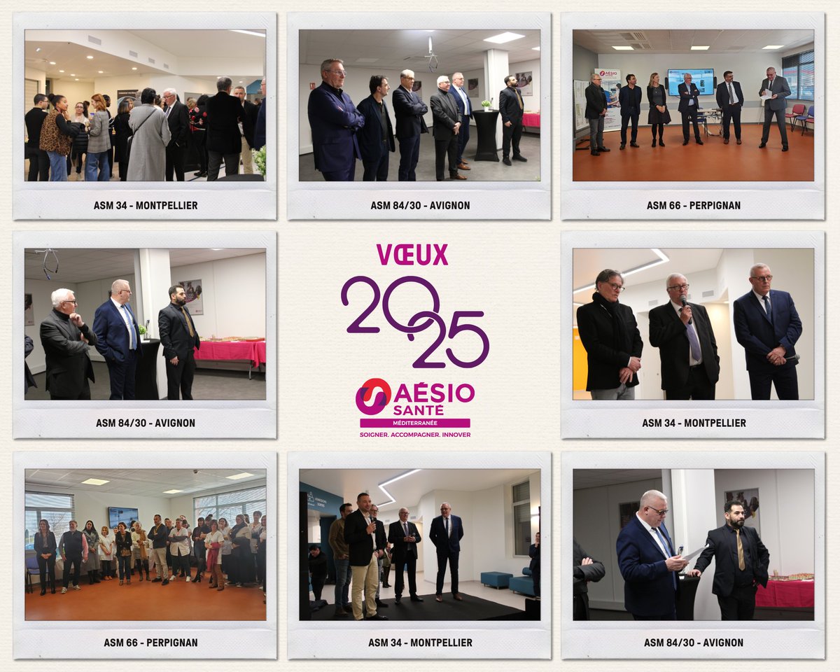 ✨ Retour sur nos Cérémonies de Vœux 2025 ! ✨
Ces dernières semaines, nous avons eu le plaisir d’organiser 3 cérémonies de vœux pour nos équipes des territoires 34, 66 et 84-30. Un moment de partage et de reconnaissance pour tous nos salariés engagés au quotidien <a href="/AesioSante/">AÉSIO Santé</a>
