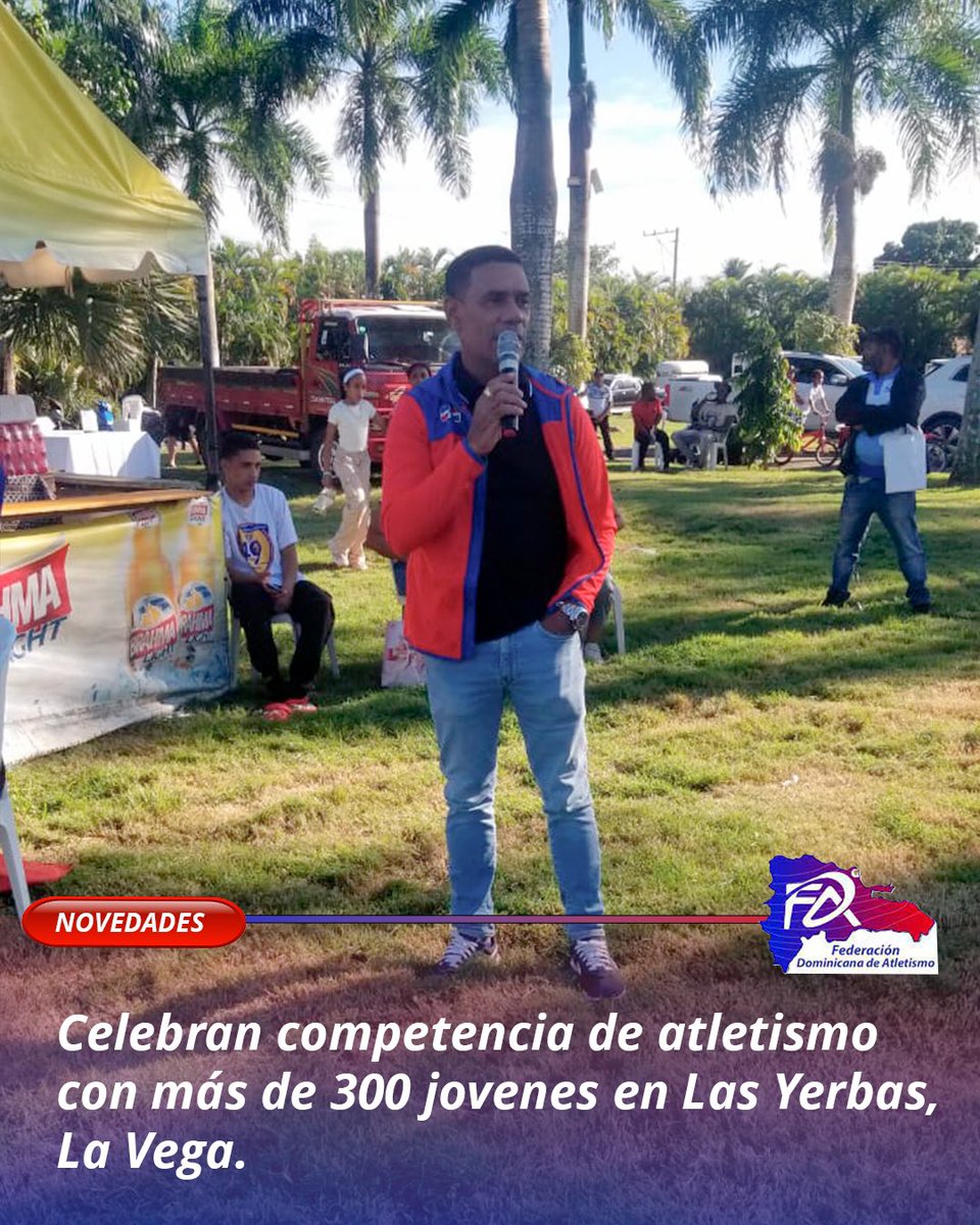 La comunidad de Las Yerbas, La Vega, celebró una competencia de atletismo como parte de las Fiestas Patronales de Nuestra Señora de la Altagracia, con más de 300 jóvenes en categorías infantil y juvenil.