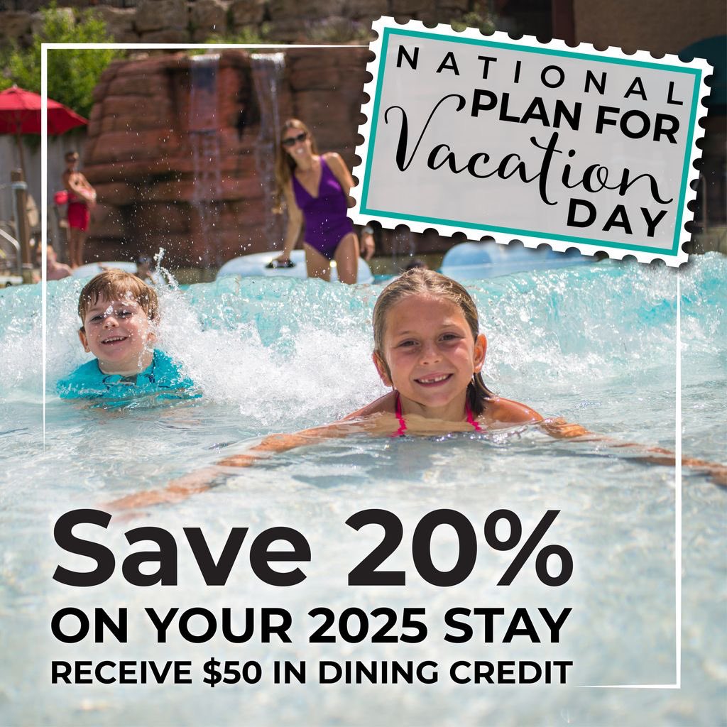 It’s time to plan your 2025 getaway, and we’ve got an offer you won’t want to miss! For a limited time, save 20% on your vacation stay, plus enjoy a $50 Dining Credit to make your trip even more memorable. Learn more : bit.ly/4glWU3n #NationalPlanforVacationDay