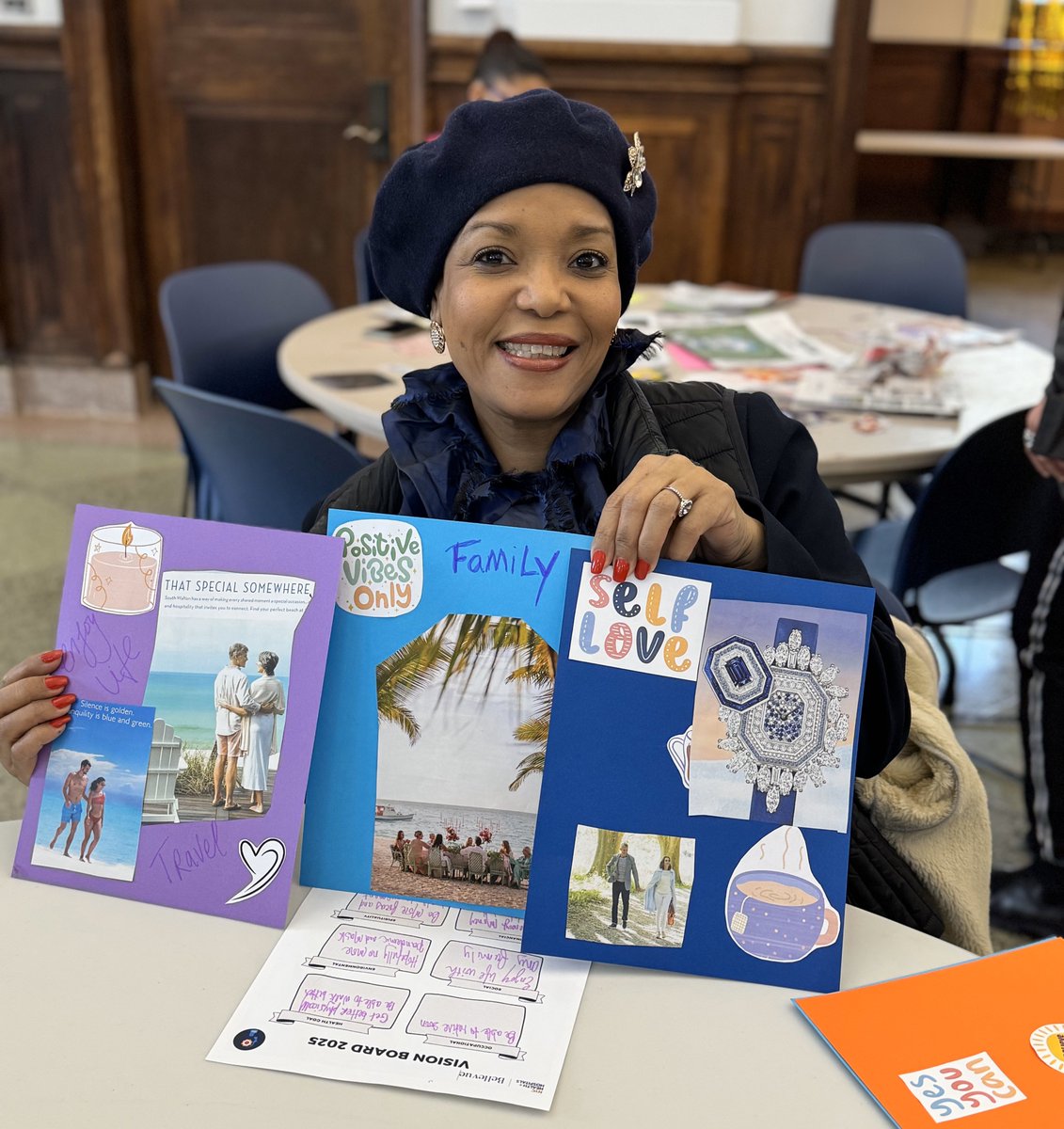 BellevueHosp's tweet photo. Our Helping Healers Heal (H3) team held an event for staff to create #visionboards for 2025.
Vision boards act as a visual manifestation of your goals and dreams helping to inspire you and keeping you motivated throughout the year.
#MentalHealthAwareness https://t.co/7fosHyKJvs