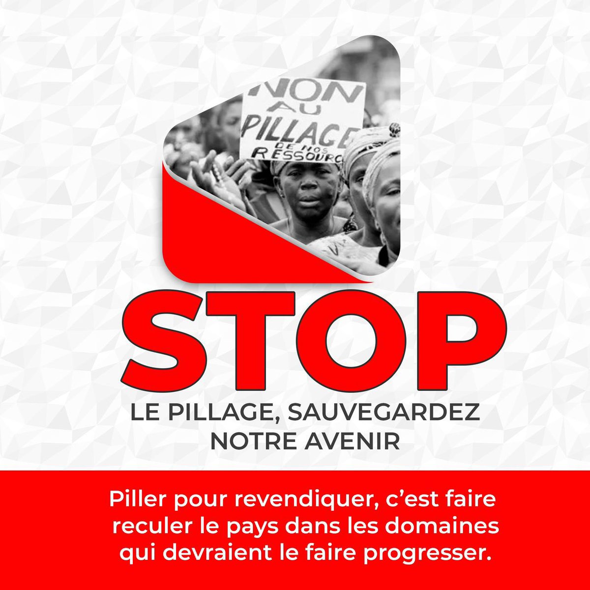 bempotshula's tweet photo. Piller, c’est détruire notre avenir. 🇨🇩
Protégeons ce qui nous appartient ! Solidarité et courage, pour un Goma libre.
 
#GomaResteFort https://t.co/A4Te4qi7tI