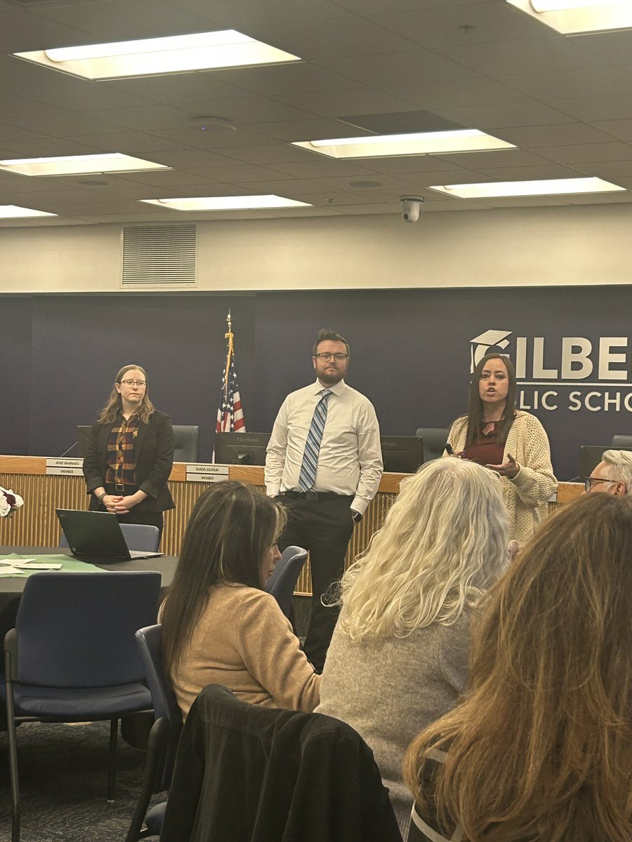 Was great having the <a href="/gps_ts/">GPS Tech</a> very own #beststaffever Director of Data and Research Ryan Nelson and Michaela Fernandez presenting alongside Krista Cox the <a href="/GPS_District/">The Official Gilbert Public Schools District</a> Director of Curriculum and Instruction at last night's East Valley School Board meeting.