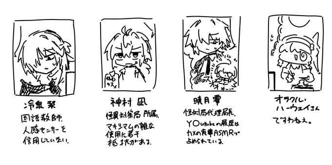 漫画の冒頭とかにある登場人物紹介の内容にあんまり関係ないコメント好き 