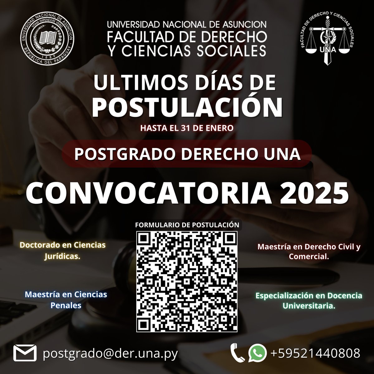 Últimos días de Postulación! ingresá al link o escanea el Código QR que aparece en la imagen goo.su/3QIXQ
