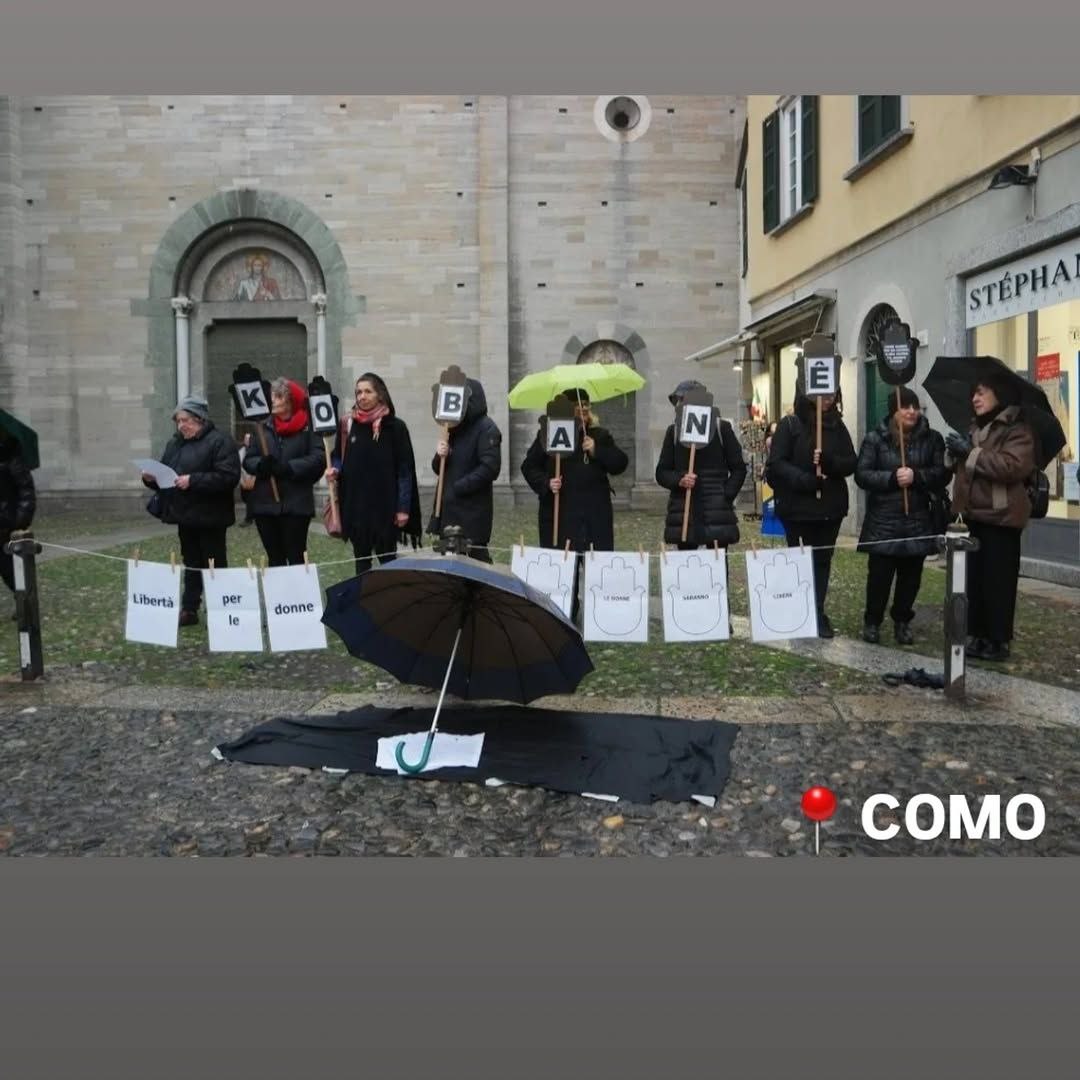 RISEUP4R0JAVA's tweet image. 🟪✊Italy defends Rojava on the 10th anniversary of Kobanê's liberation!
Actions on 26 January across Italy including demonstrations and banner drops in Venice, Milan, Como and Parma
#JinJiyanAzadi
#WomenDefendRojava
@ReteKurdistan