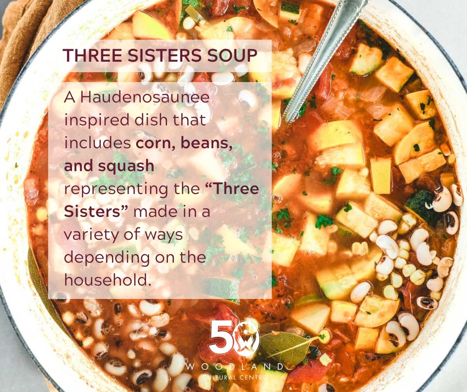 woodlandcc's tweet image. The Three Sisters Soup is a traditional dish inspired by the "Three Sisters" – corn, beans, and squash. Historically these three crops were often grown together in our agriculture, each supporting the other in a symbiotic relationship.
#ThreeSistersSoup #SoupSeason