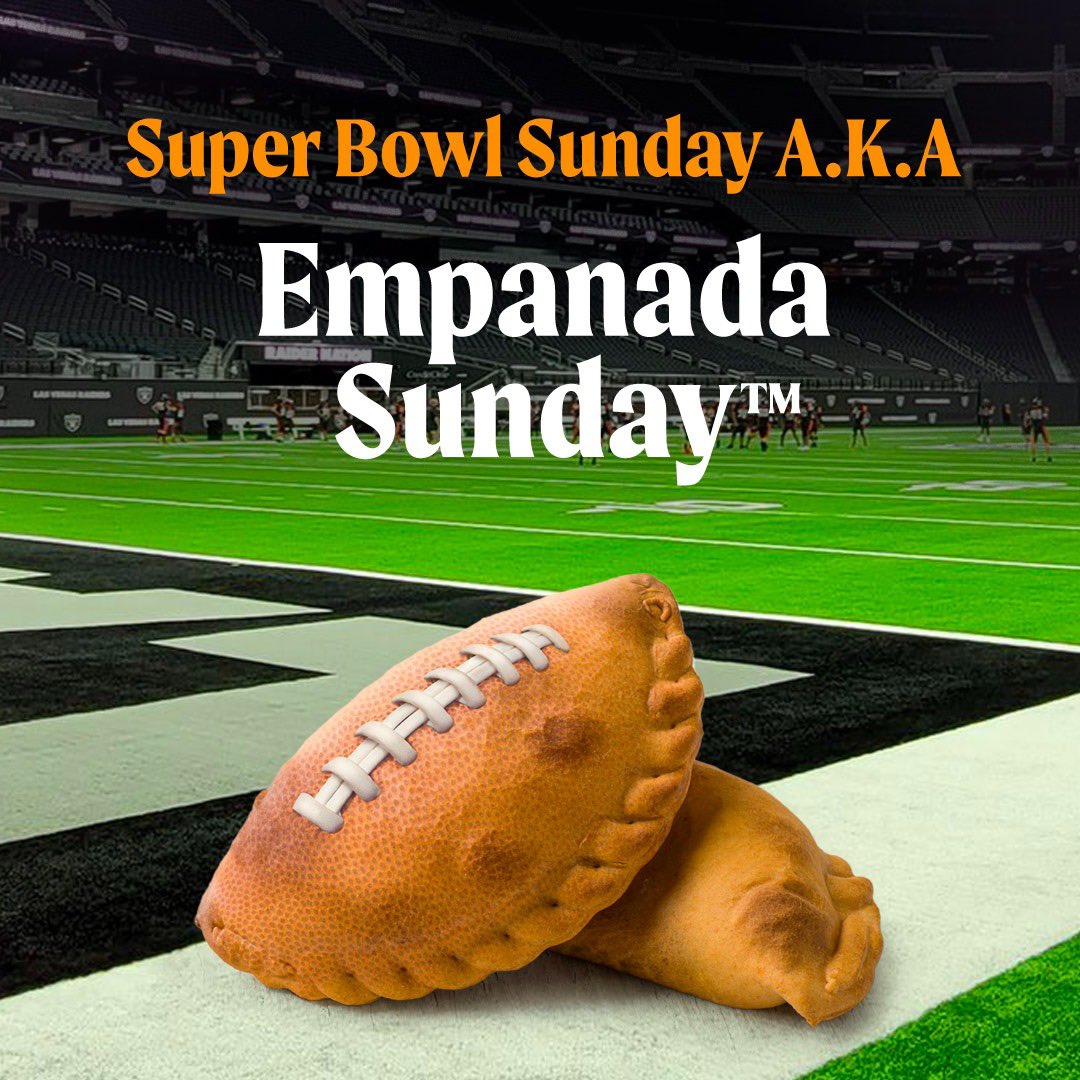 NuchasNYC's tweet photo. 🏈🥟 Super Bowl Sunday = Empanada Sunday!Get game-day ready the easy way with Nuchas empanadas—super convenient and perfect for your Super Bowl spread. Order ahead now at https://t.co/ymweWUTwOE 📦 Stock up and score big with your guests. #superbowl #superbowl2025 https://t.co/rKiojet2S8