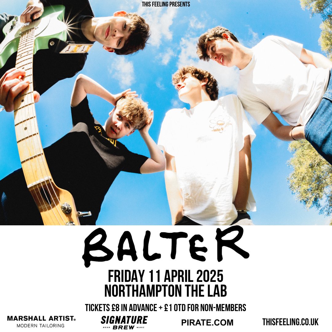 This_Feeling's tweet photo. Just announced 🎸 Balter Northampton on sale Friday 10am https://t.co/wVmqMueHgD