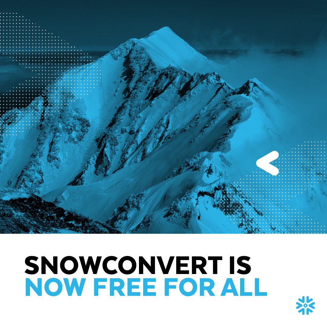 RamaswmySridhar's tweet photo. Big news ‼️ Over the past 5 years, SnowConvert— @SnowflakeDB's native code conversion solution for data warehouse migrations—has converted over 2B+ lines of code and 46M+ database objects, with an impressive 96%+ conversion rate. Now, we’re making it easier than ever for organizations of all sizes to move to Snowflake—faster, cheaper, and hassle-free–by making SnowConvert available to everyone: prospects, partners, and customers.

What’s more, we’re taking it up a notch by adding support for Amazon Redshift migrations to Snowflake. Check it out: https://t.co/w9lBV3QXXc