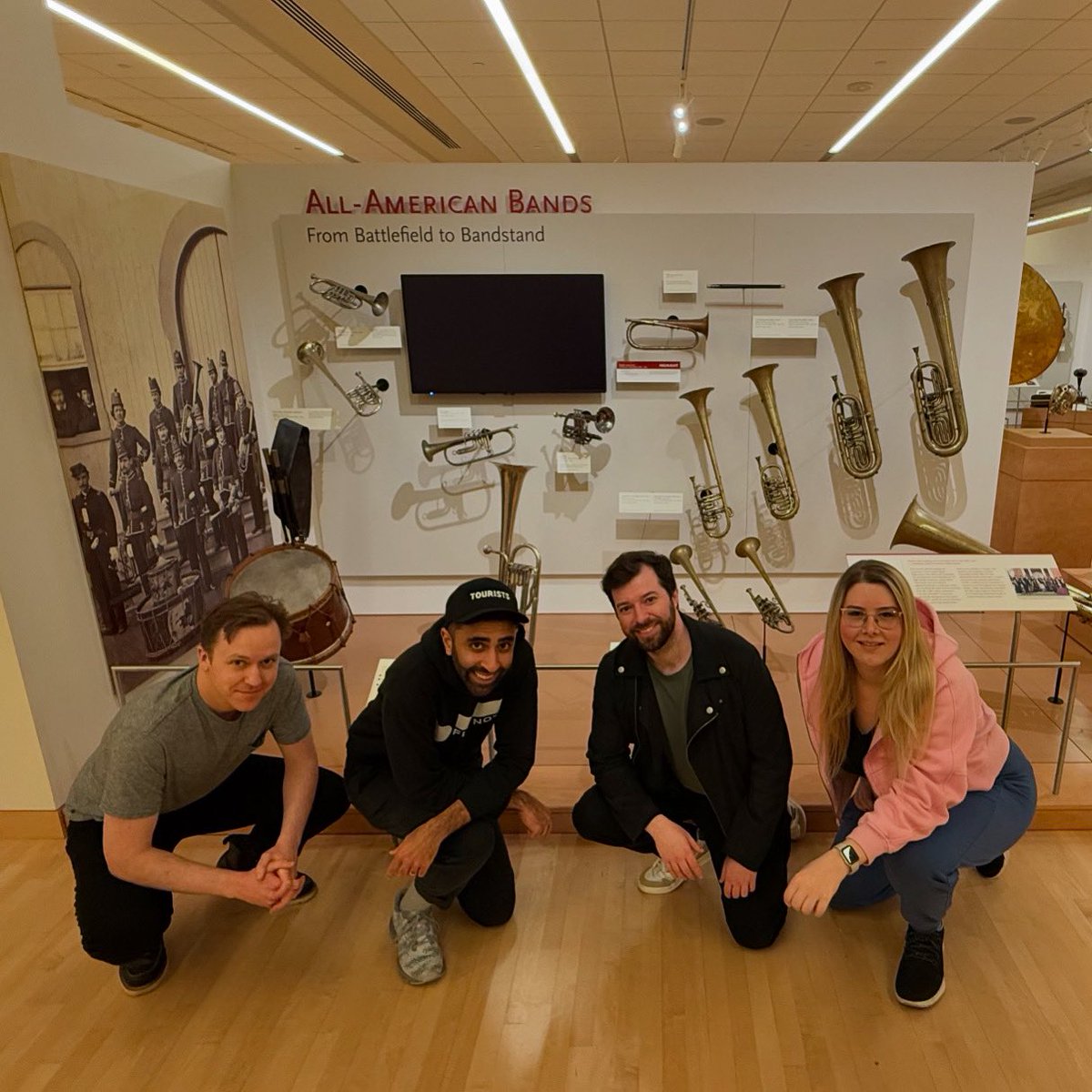 westerliesmusic's tweet photo. What an experience to get to tour the @MIMphx before our show last night. From seeing Sousa’s horns to J.J. Johnson’s trombone to echo cornets and normaphons, inspiration was everywhere we looked. https://t.co/La5lGYzUcW