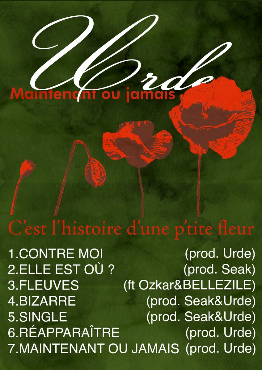 branchemhu's tweet photo. slt j'ai fait une affiche tracklist pour ton ep @urdelabs https://t.co/jjCeUAKClC