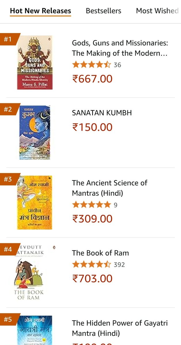 प्री ऑर्डर हेतु उपलब्ध होने के दूसरे ही दिन "सनातन कुम्भ" amazon पर "New Releases" श्रेणी में रैंक 2 पर और "Hinduism books" की श्रेणी में रैंक 20 पर है। पुस्तक प्रेमी मित्रों को धन्यवाद🙏
अपने प्रियजन को महाकुंभ का उपहार देने के लिए अभी amazon से प्री ऑर्डर करें :–